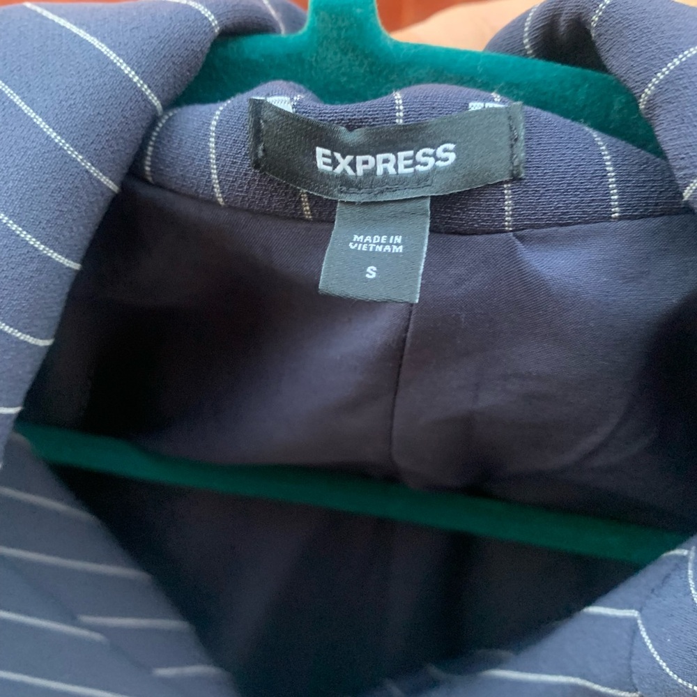 Express Dark Blue Striped blazer dress